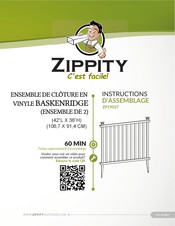 Zippity BASKENRIDGE ZP19037 Instructions D'assemblage