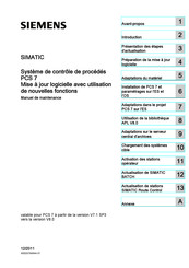 Siemens SIMATIC PCS 7 Manuel De Maintenance