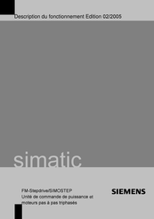 Siemens SIMATIC FM-STEPDRIVE Guide De Fonctionnement