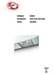 Faber INCA PLUS 520 INOX Manuel D'instructions