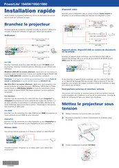 Epson PowerLite 1950 Guide Rapide