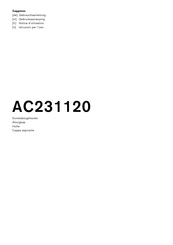 Gaggenau AC231120 Notice D'utilisation