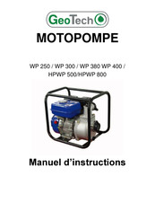 Geotech HPWP 800 Manuel D'instructions