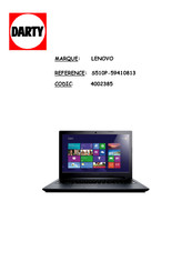 Lenovo 20298 80BN Guide De L'utilisateur