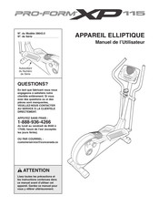 Pro-Form XP 115 Manuel De L'utilisateur