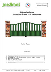 Jardimat Portail Classic Guide De L'utilisateur