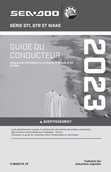BRP Sea-doo WAKE Serie 2023 Guide Du Conducteur