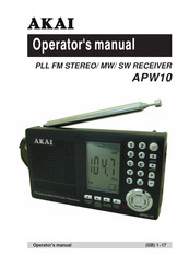 Akai APW10 Mode D'emploi