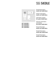 SSS Siedle CAB 850-3 Information Produit