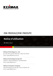 Edimax EW-7822UTC Notice D'utilisation
