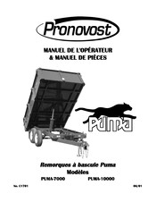 pronovost PUMA-10000 Mode D'emploi