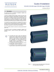 Distech Controls ECB-300 Guide D'installation