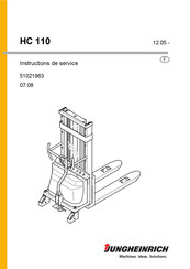 Jungheinrich HC 110 Instructions De Service