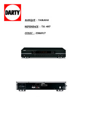 Yamaha TX-497 Mode D'emploi