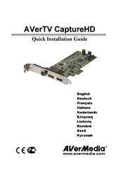 Avermedia AVerTV CaptureHD H727 Guide Rapide