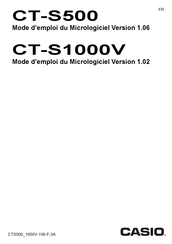 Casio Casiotone CT-S500 Mode D'emploi