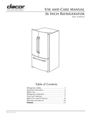 Dacor RF36NDFSS Manuel D'utilisation Et D'entretien