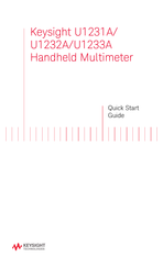 Keysight U1231A Guide De Démarrage Rapide