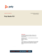 Plantronics Poly Studio P21 Guide D'utilisation