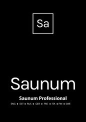 Saunum Professional Serie Instructions D'utilisation Et D'installation