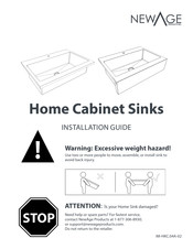 NewAge Products Home Cabinet Sinks Guide D'installation