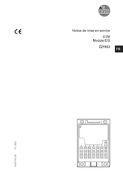 IFM ZZ1102 Notice De Mise En Service