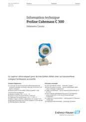 Endress+Hauser Proline Cubemass C 300 Information Technique