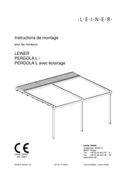 LEINER PERGOLA L avec eclairage Instructions De Montage