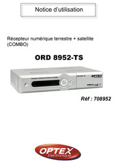 Optex ORD 8952-TS Notice D'utilisation