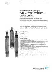 Endress+Hauser Orbipac CPF82D Information Technique