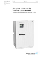 Endress+Hauser Liquiline System CA80CR Manuel De Mise En Service
