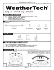 WeatherTech Easy-On Instructions D'installation