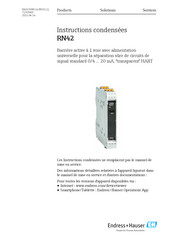 Endress+Hauser RN42 Instructions Condensées