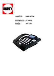 SAGEMCOM CC220R Livret D'utilisation