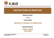 Yale GLP18 SVX Veracitor Instructions De Montage