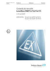 Endress+Hauser Levelflex FMP52 Mode D'emploi