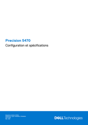 Dell P154G Configuration Et Spécifications