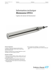 Endress+Hauser Memosens CFS51 Information Technique