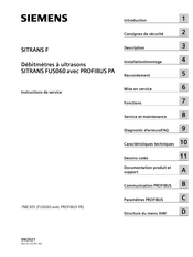 Siemens SITRANS FUS060 Instructions De Service