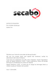 Secabo mini Notice D'utilisation