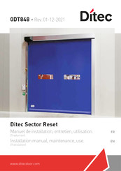 DITEC Sector Reset Manuel D'installation, D'entretien Et D'utilisation