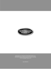 NOSTALGIA PRODUCTS Vintage Serie Instructions Et Recettes