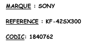 Sony Grand Wega KF-50SX300 Mode D'emploi