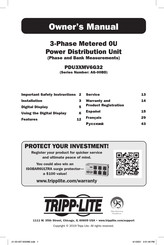 Tripp-Lite PDU3XMV6G32 Manuel De L'utilisateur