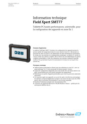 Endress+Hauser Field Xpert SMT77 Information Technique