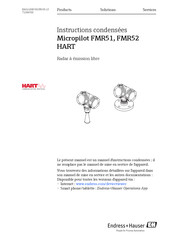 Endress+Hauser PROFIBUS PA Micropilot FMR51 Instructions Condensées