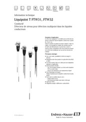 Endress+Hauser Liquipoint T FTW32 Information Technique