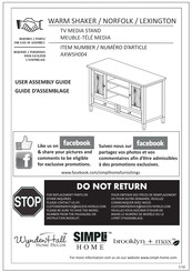 Simpli Home AXWSH004 Guide D'assemblage