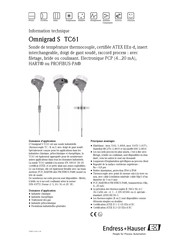 Endress+Hauser Omnigrad S -TC61 Information Technique