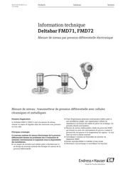 Endress+Hauser Deltabar FMD71 Information Technique